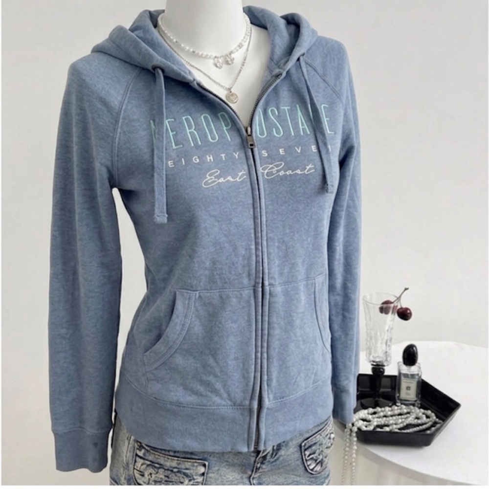 Aeropostale Slate Blue Hoodie